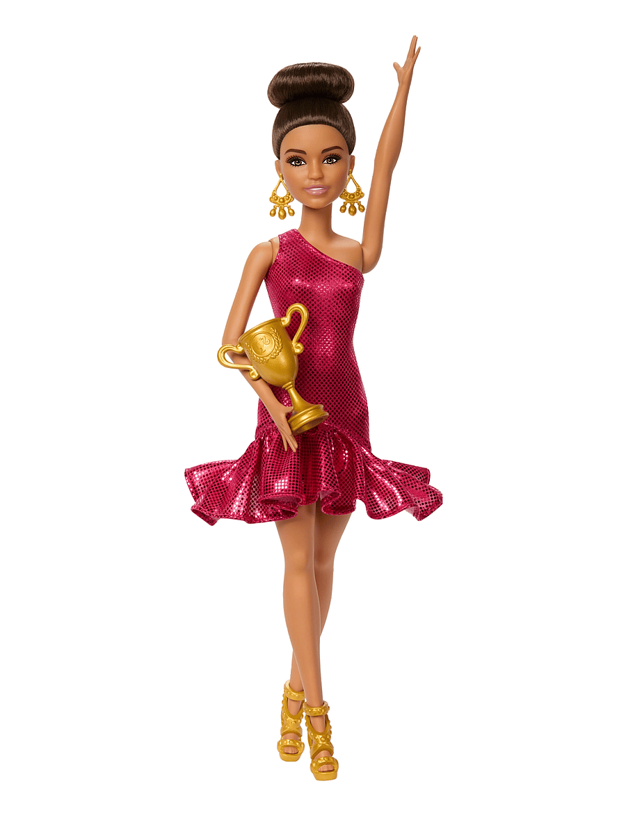 Barbie - Ballroom Dancer Fashion Doll with Brown Styled Hair, Dancing Trophy Accessory - die niedrigsten preise - multi color - 1