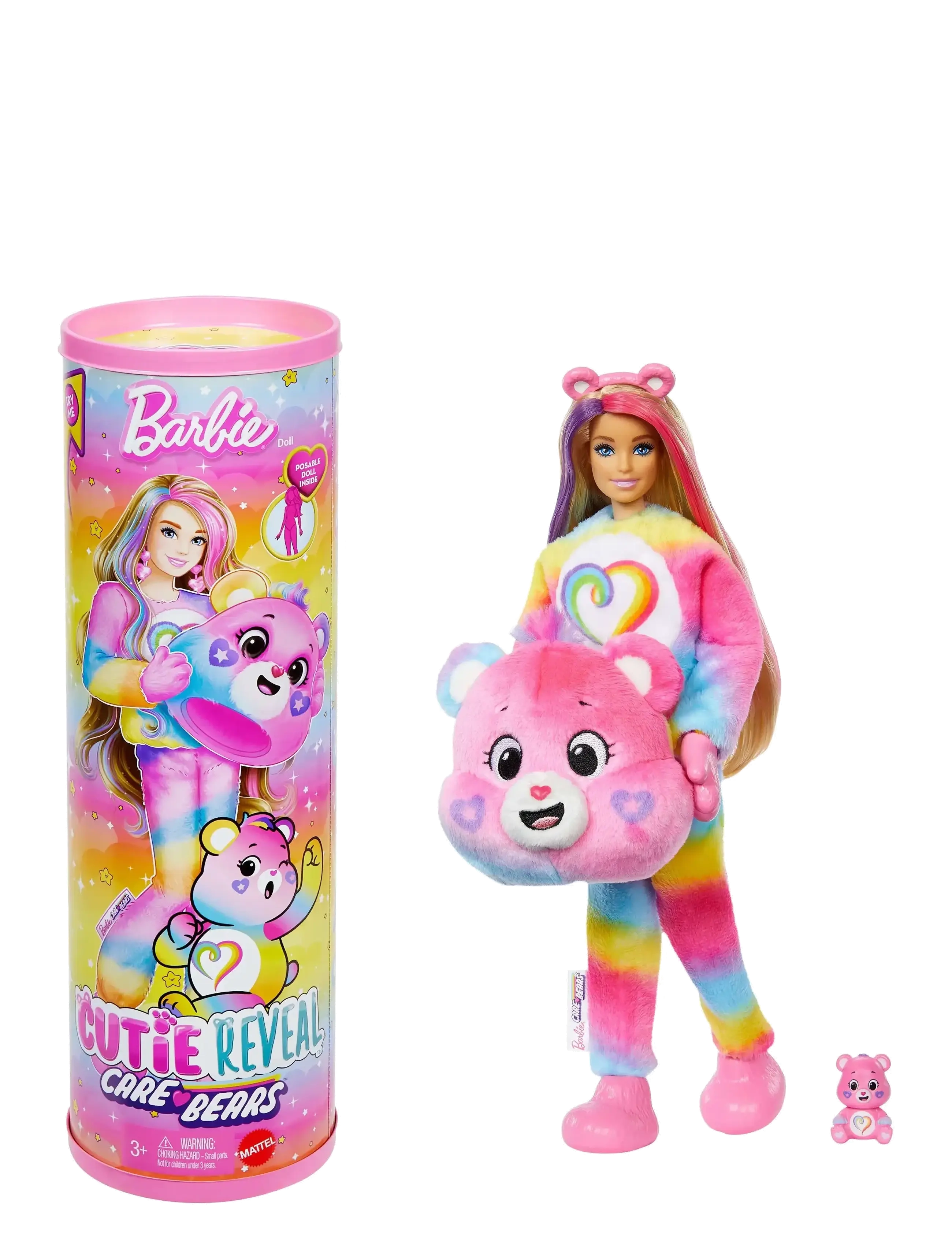 Barbie Cutie Reveal Care Bears Doll & Accessories, Series 2 Togetherness Bear with 10 Surprises - 4 for 3 - MULTI COLOR / multi