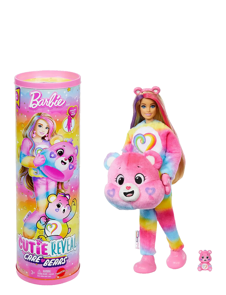 Barbie - Cutie Reveal Care Bears Doll & Accessories, Series 2 Togetherness Bear with 10 Surprises - poupées - multi color - 2