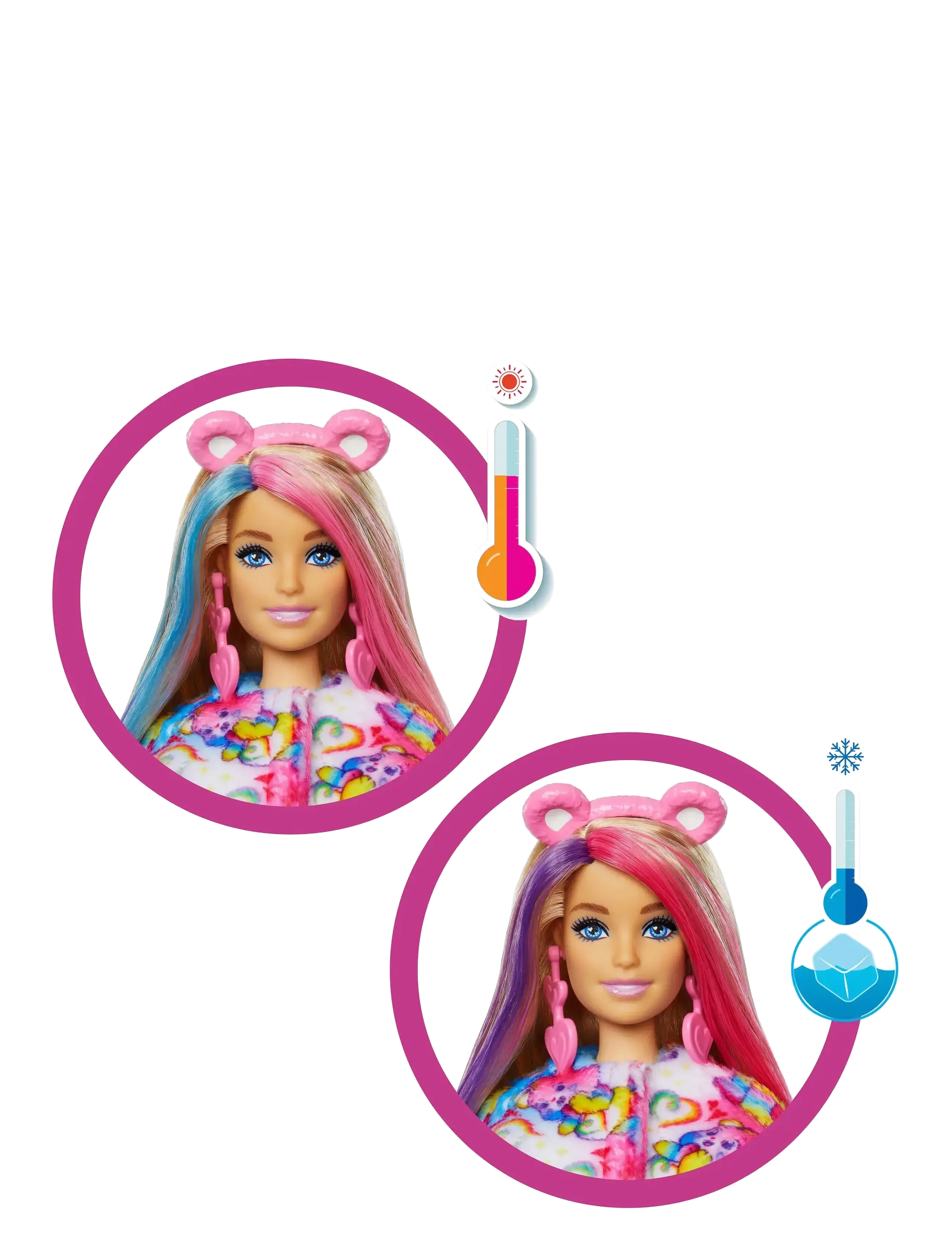 Barbie - Cutie Reveal Care Bears Doll & Accessories, Series 2 Togetherness Bear with 10 Surprises - poupées - multi color - 3