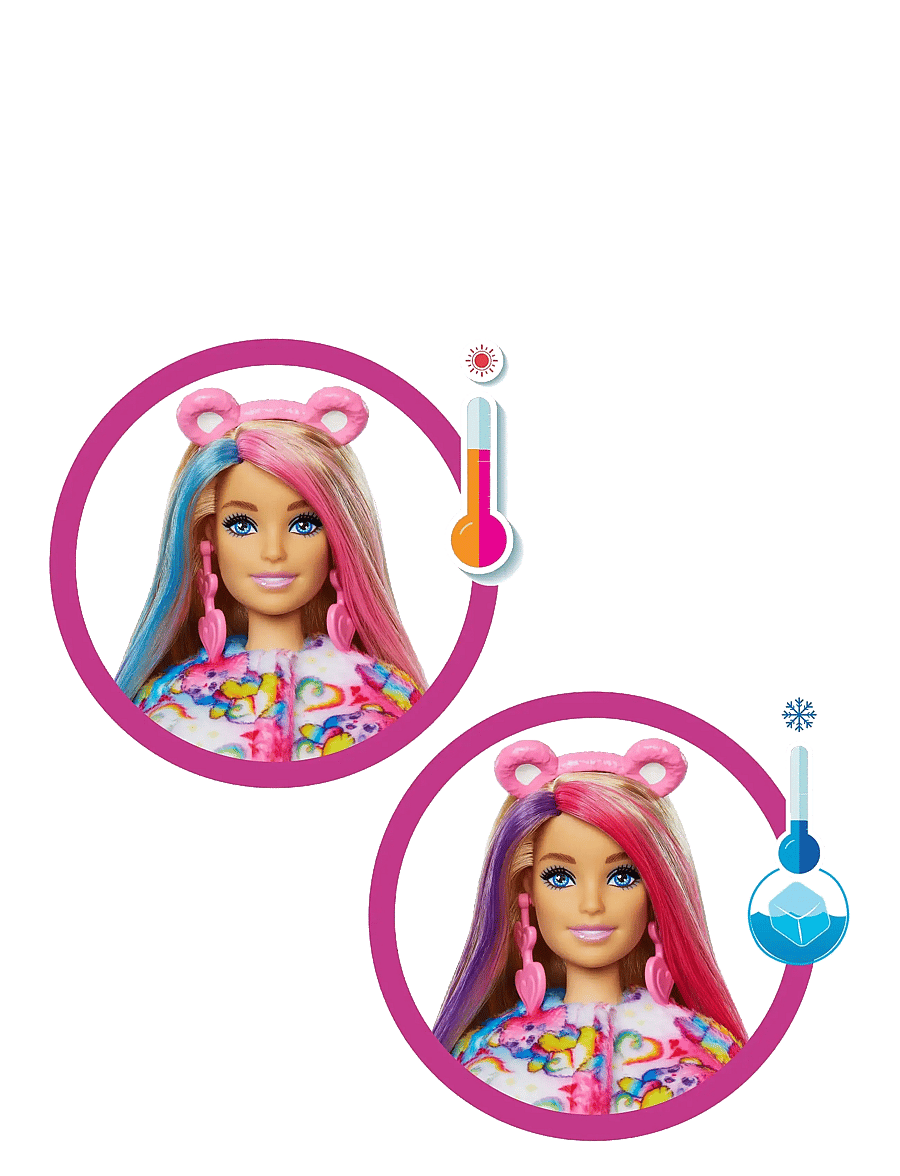 Barbie - Cutie Reveal Care Bears Doll & Accessories, Series 2 Togetherness Bear with 10 Surprises - poupées - multi color - 3