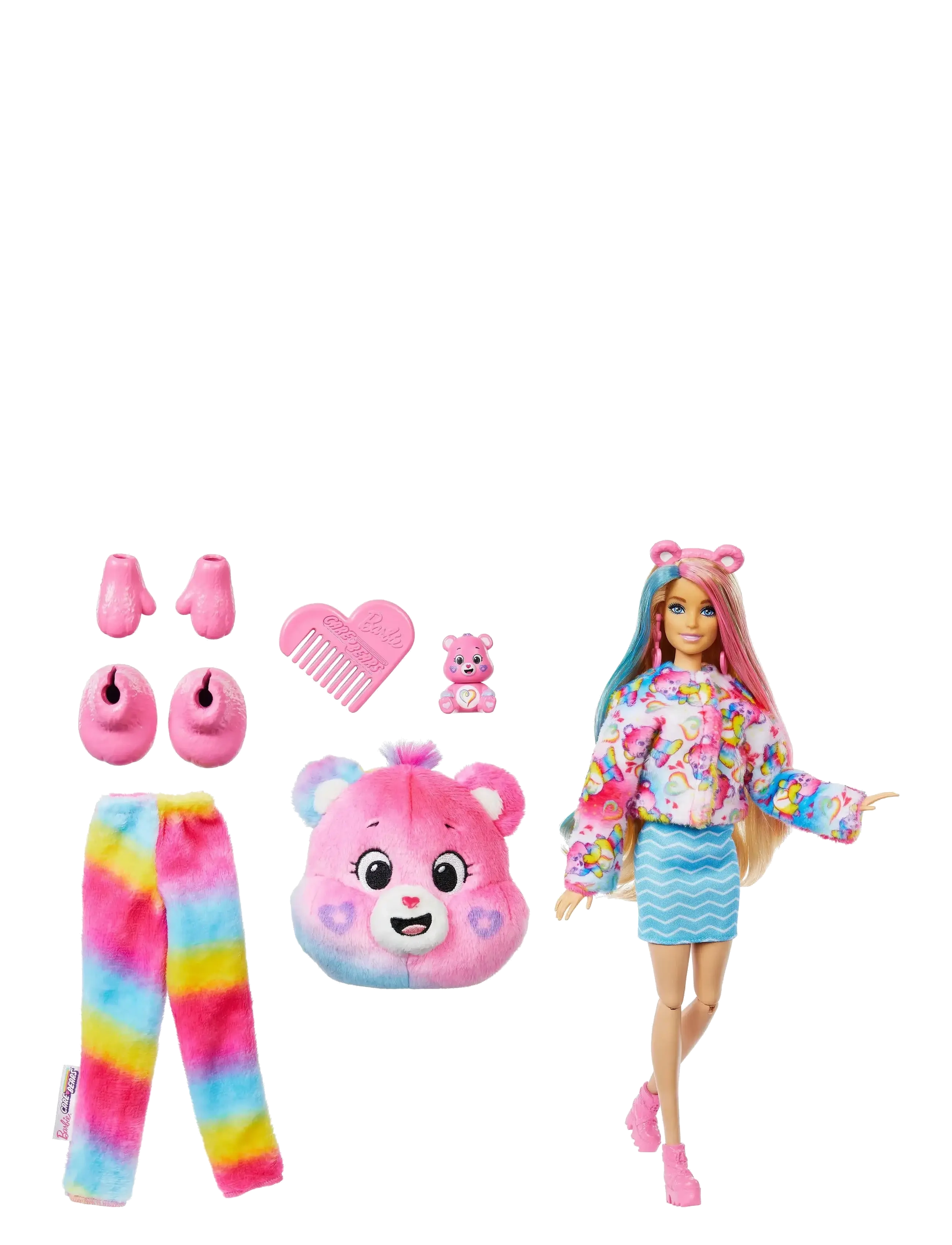 Barbie - Cutie Reveal Care Bears Doll & Accessories, Series 2 Togetherness Bear with 10 Surprises - poupées - multi color - 4