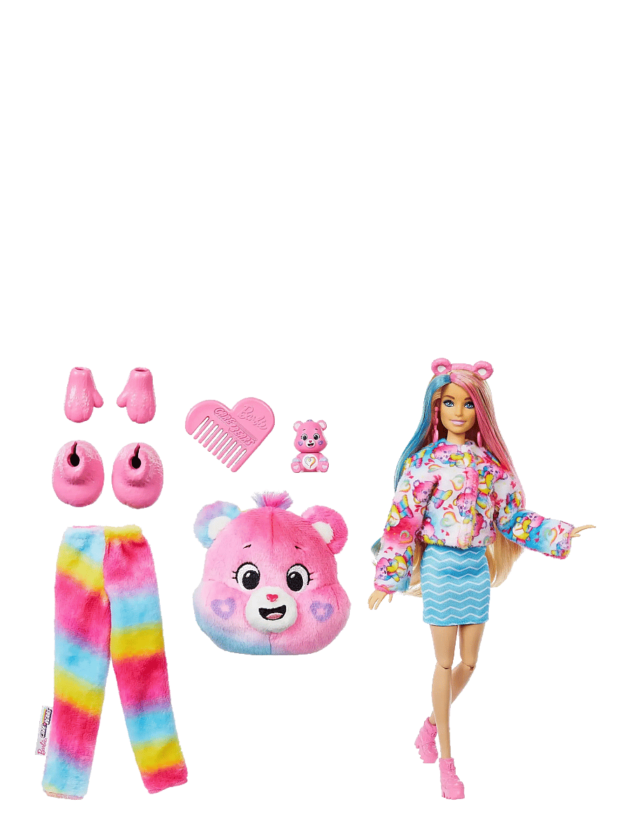 Barbie - Cutie Reveal Care Bears Doll & Accessories, Series 2 Togetherness Bear with 10 Surprises - poupées - multi color - 4