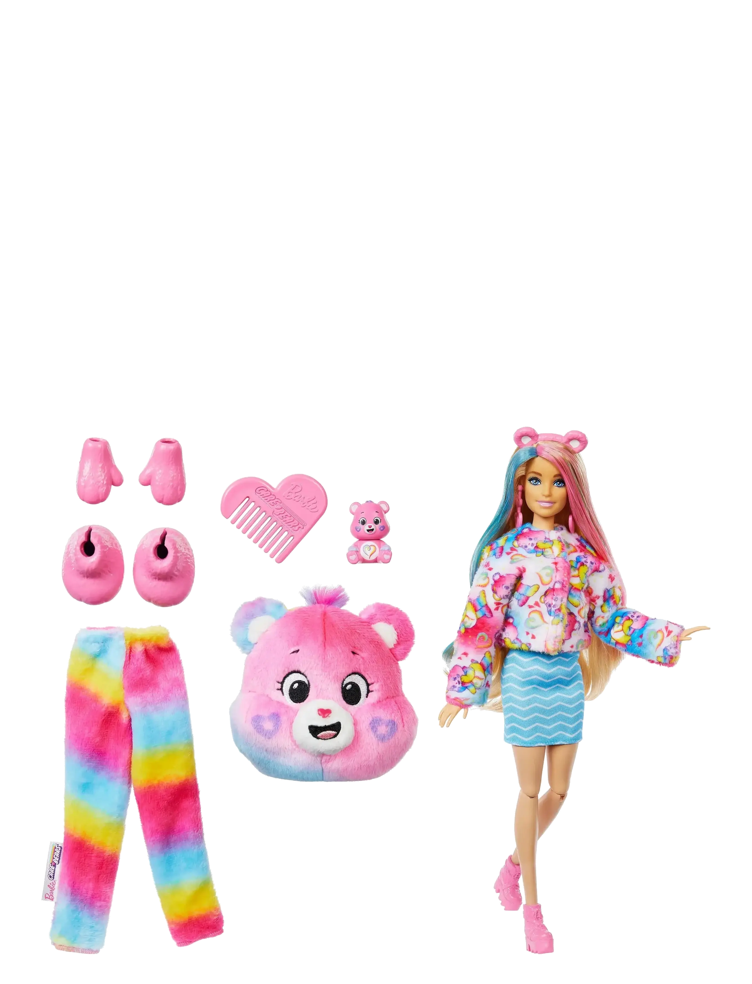 Barbie - Cutie Reveal Care Bears Doll & Accessories, Series 2 Togetherness Bear with 10 Surprises - poupées - multi color - 5