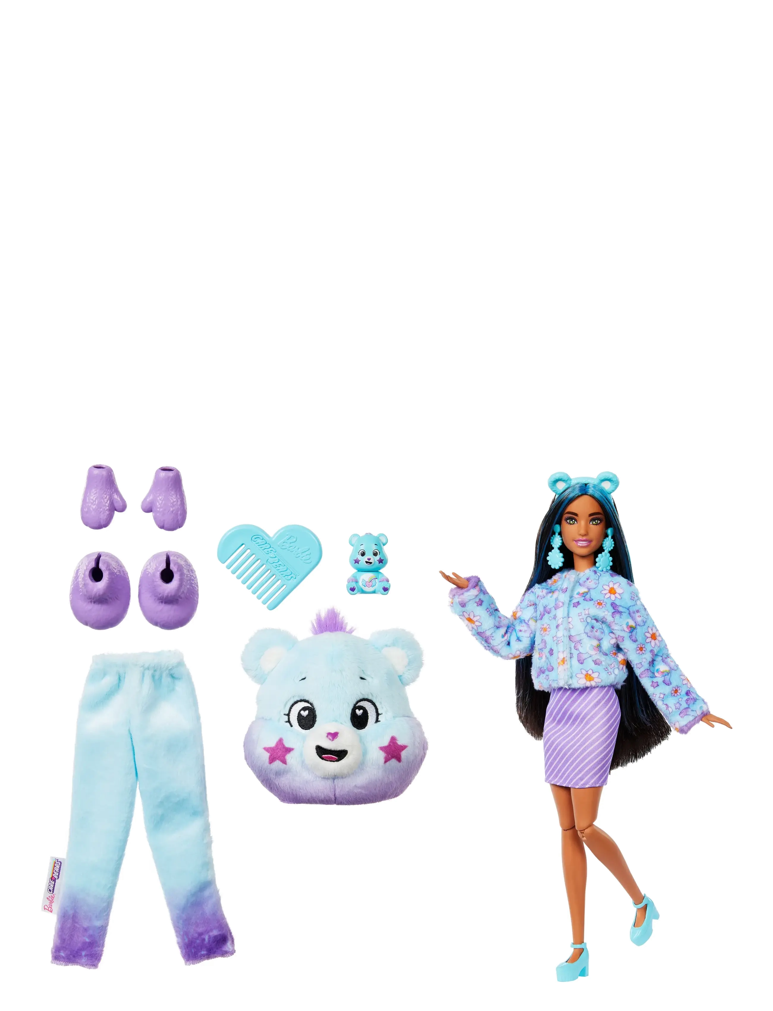 Barbie - Cutie Reveal Care Bears Doll & Accessories, Series 2 Dream Bright Bear with 10 Surprises - poupées - multi color - 1