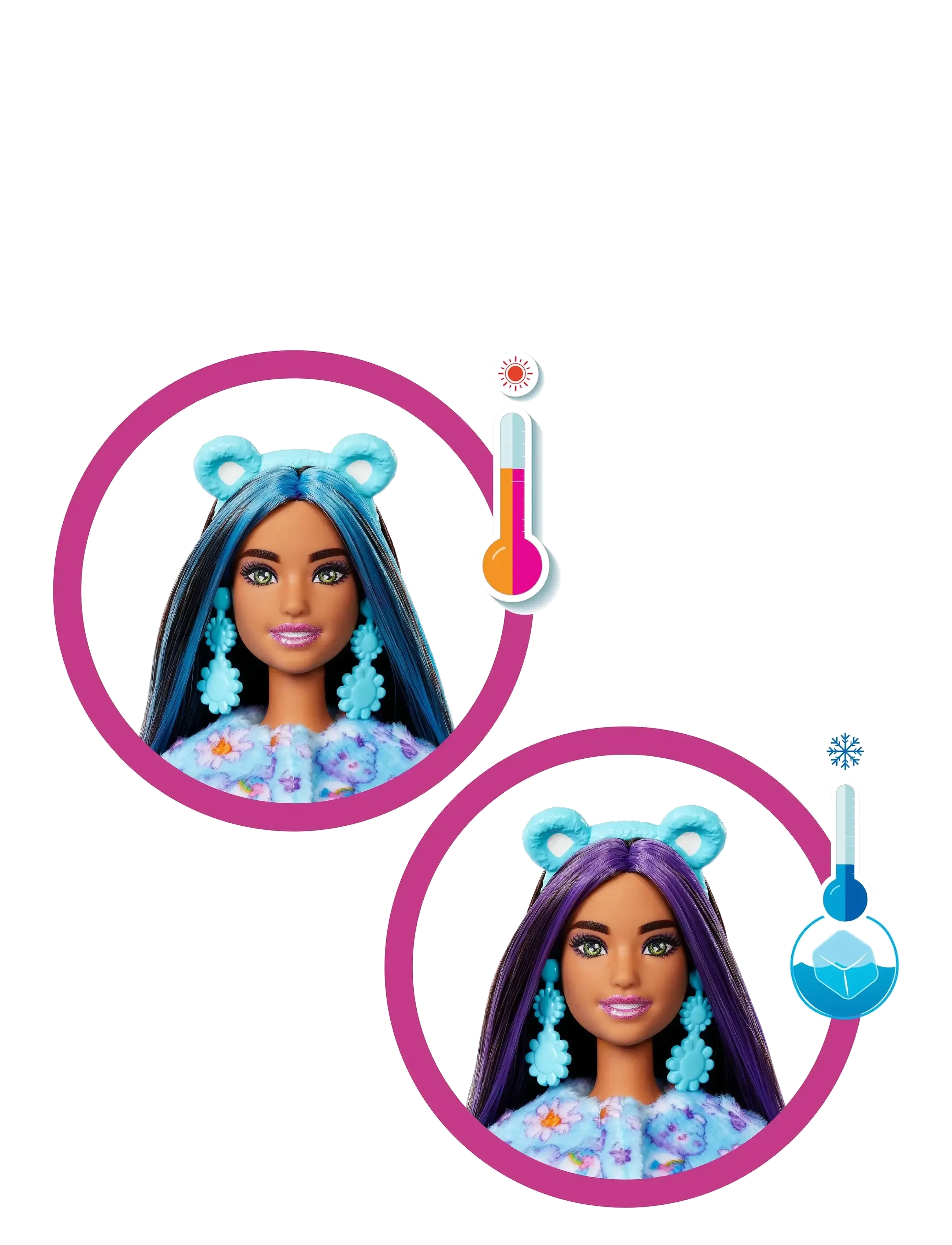 Barbie - Cutie Reveal Care Bears Doll & Accessories, Series 2 Dream Bright Bear with 10 Surprises - poupées - multi color - 2