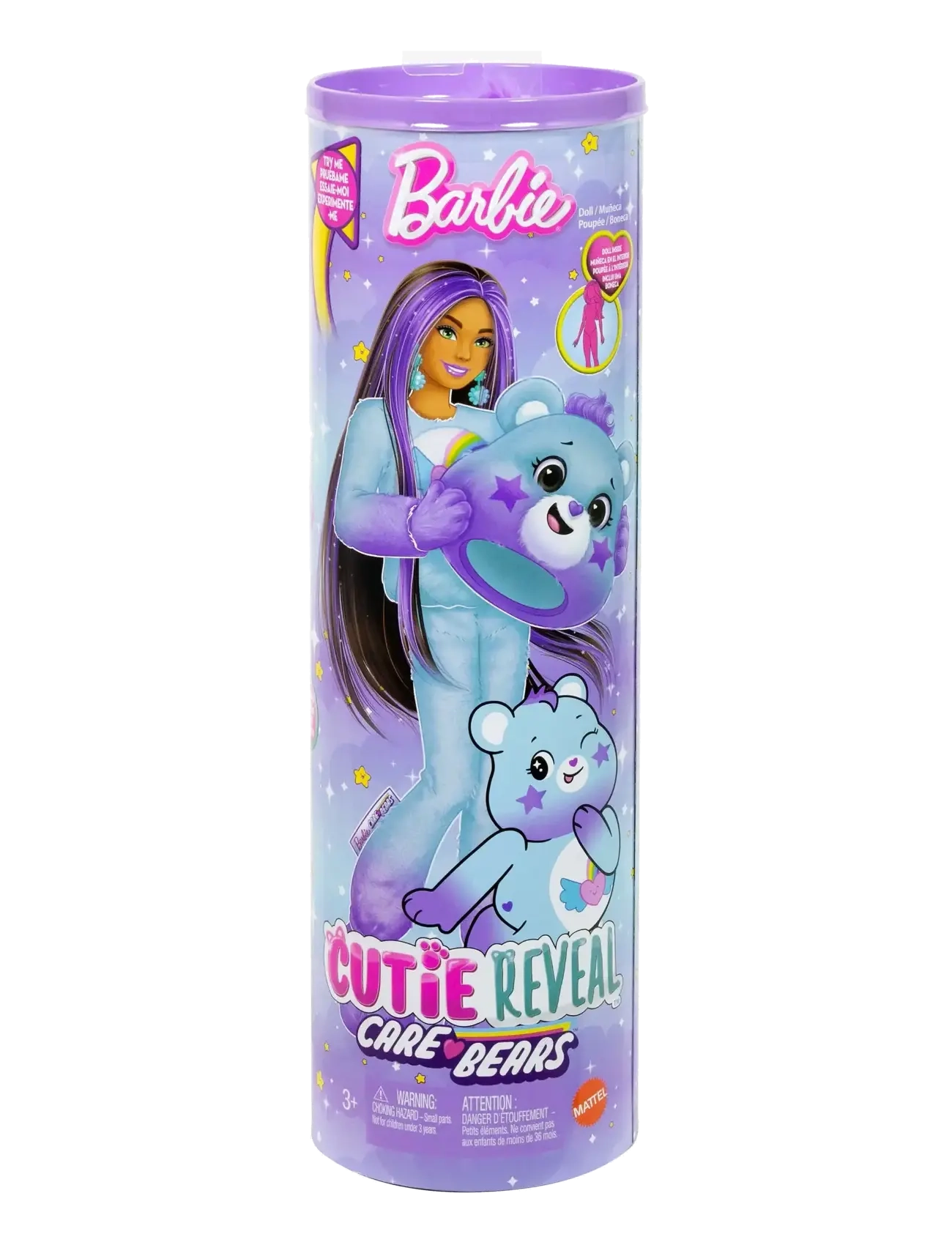 Barbie - Cutie Reveal Care Bears Doll & Accessories, Series 2 Dream Bright Bear with 10 Surprises - poupées - multi color - 5