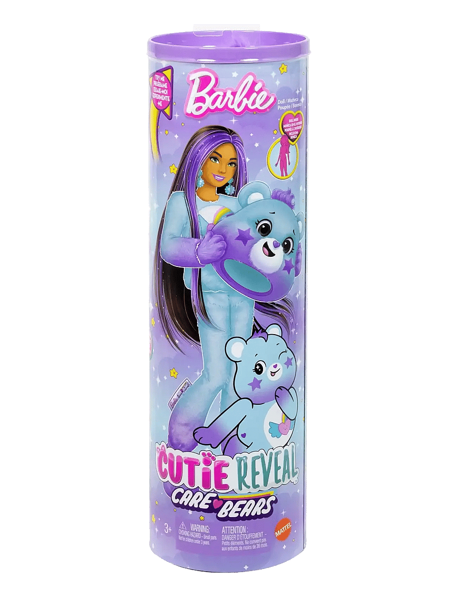 Barbie - Cutie Reveal Care Bears Doll & Accessories, Series 2 Dream Bright Bear with 10 Surprises - poupées - multi color - 5