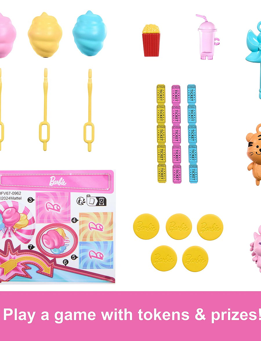 Barbie - Mysteries: Beach Detectives Malibu Doll, Cotton Candy Game Playset & Accessories - multi color - 0
