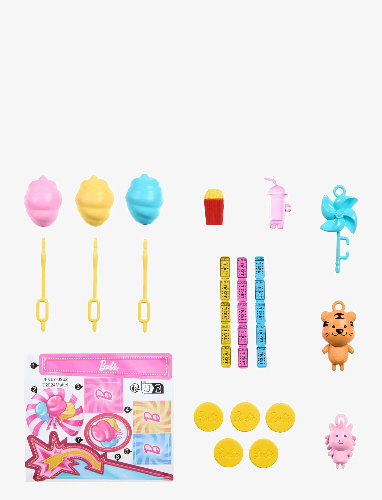 Barbie - Mysteries: Beach Detectives Malibu Doll, Cotton Candy Game Playset & Accessories - leikkisetit - multi color - 4