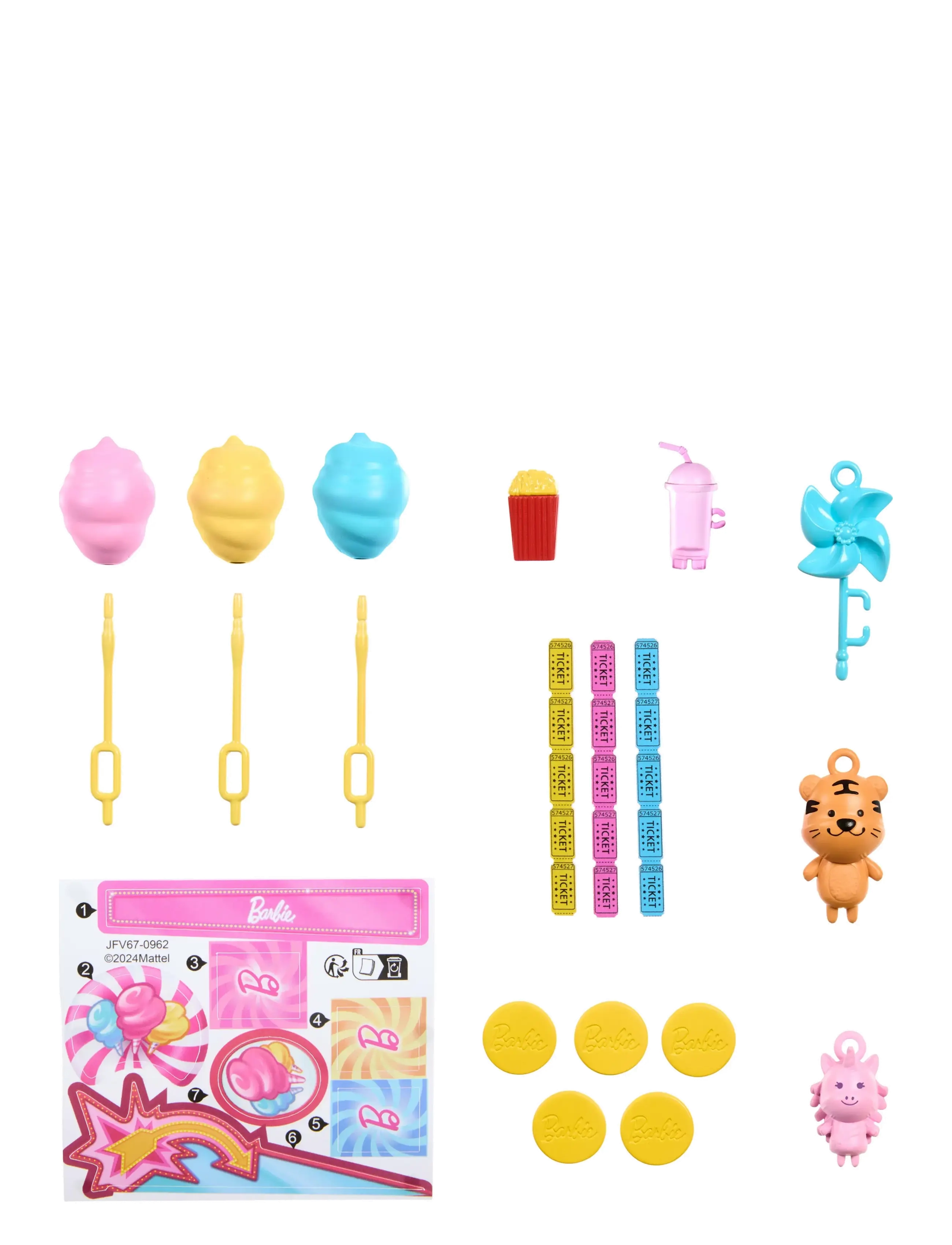 Barbie - Mysteries: Beach Detectives Malibu Doll, Cotton Candy Game Playset & Accessories - nuket - multi color - 4