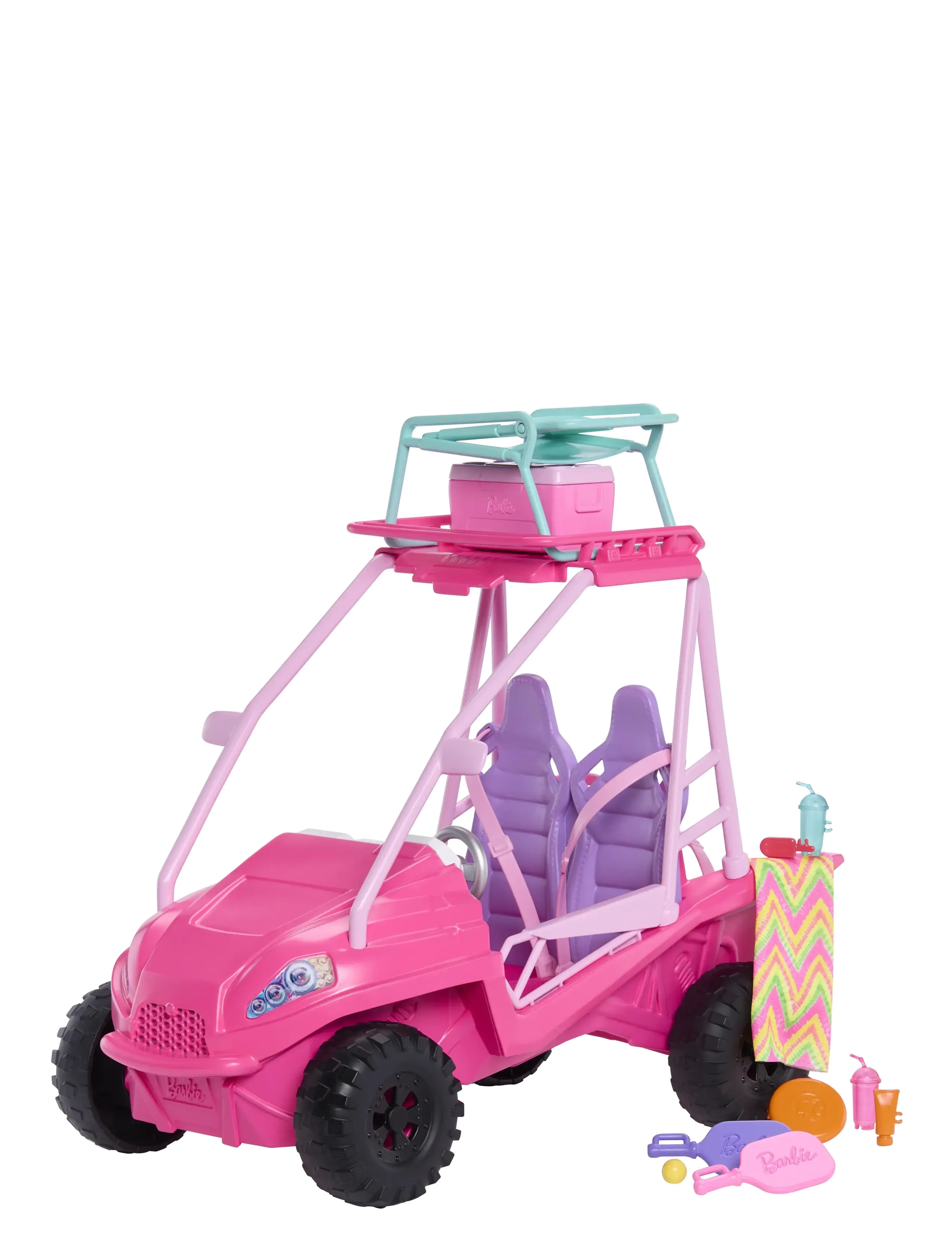 Barbie Mysteries: Beach Detectives Ultimate Beach Buggy Vehicle Playset with 10+ Accessories - Legetøj - MULTI COLOR / multi