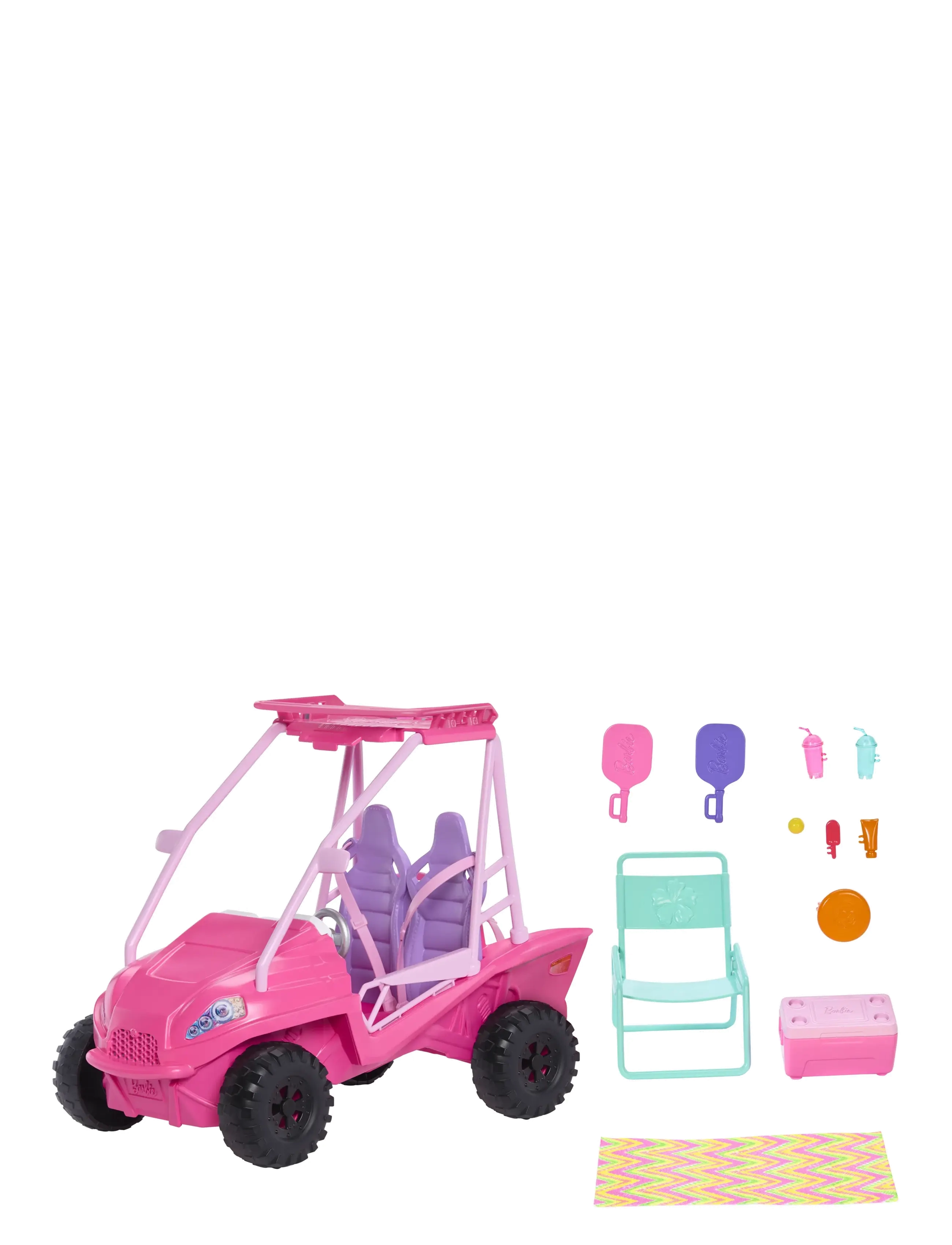 Barbie - Mysteries: Beach Detectives Ultimate Beach Buggy Vehicle Playset with 10+ Accessories - dukketilbehør - multi color - 1