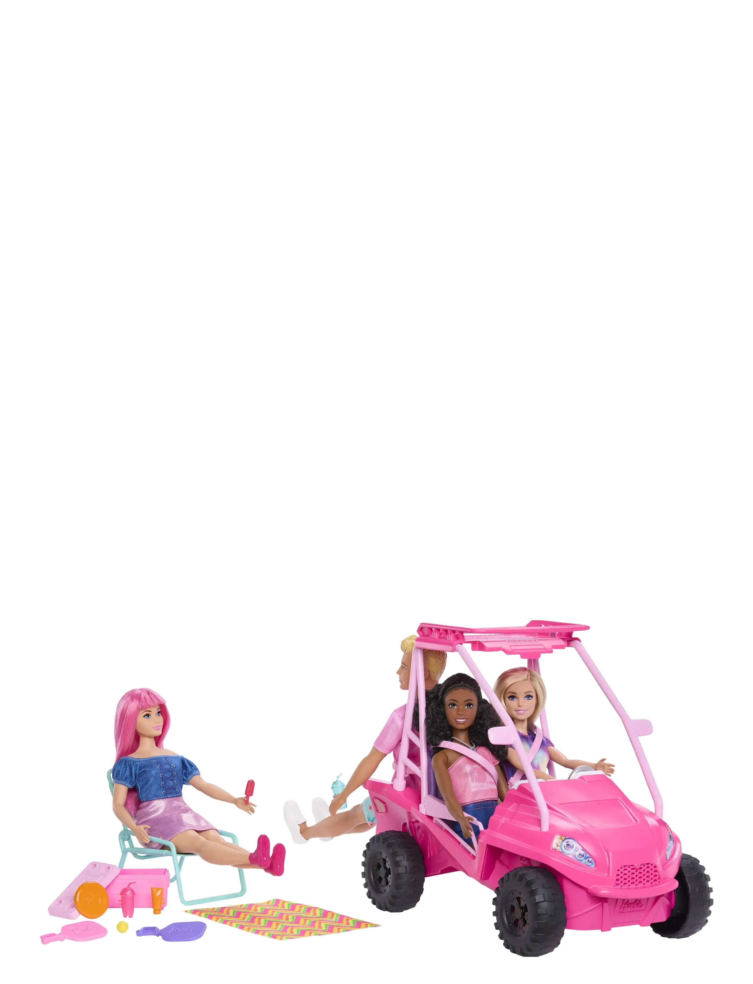 Barbie - Mysteries: Beach Detectives Ultimate Beach Buggy Vehicle Playset with 10+ Accessories - dukketilbehør - multi color - 2