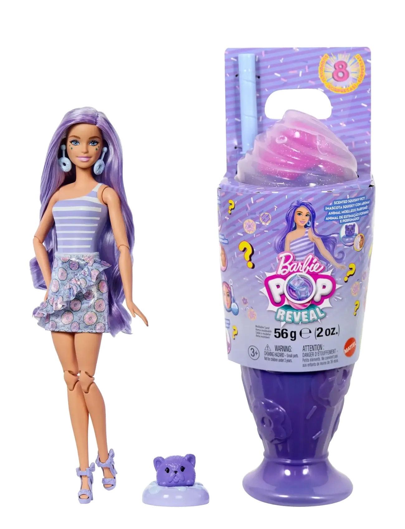 Barbie Pop Reveal Treat Series Doll & Accessories Set, Donut Dreams Fashion Pet, One Size, Dolls Accessories, Mehrfarbig/gemustert - Dolls, Kinder