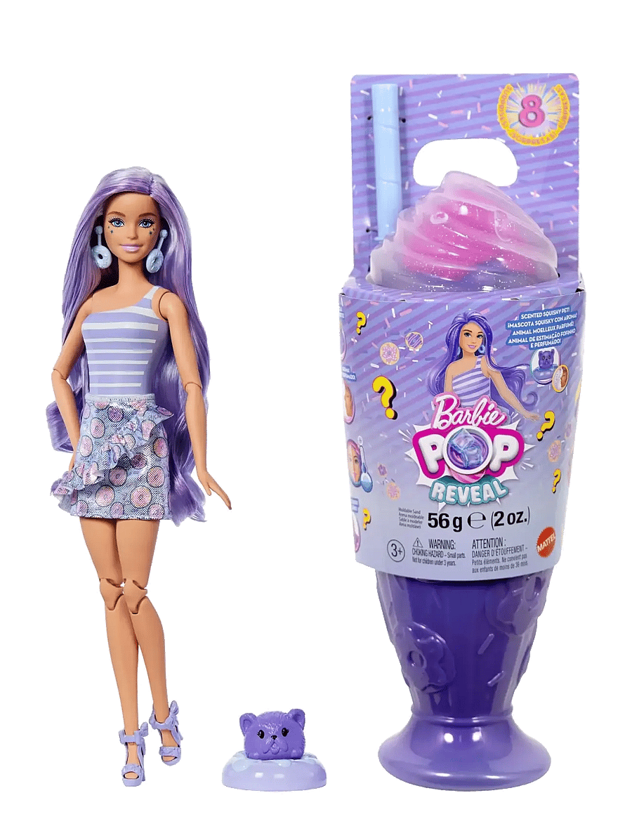Barbie - Pop Reveal Treat Series Doll & Accessories Set, Donut Dreams Fashion Doll & Pet - puppen - multi color - 1