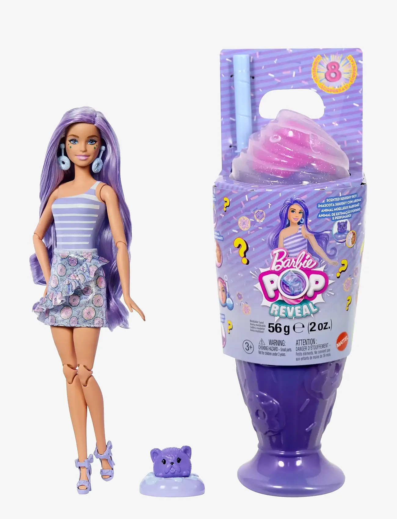 Barbie - Pop Reveal Treat Series Doll & Accessories Set, Donut Dreams Fashion Doll & Pet - dockor - multi color - 2