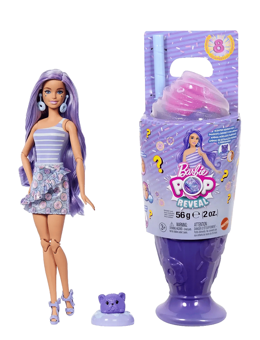 Barbie - Pop Reveal Treat Series Doll & Accessories Set, Donut Dreams Fashion Doll & Pet - puppen - multi color - 2
