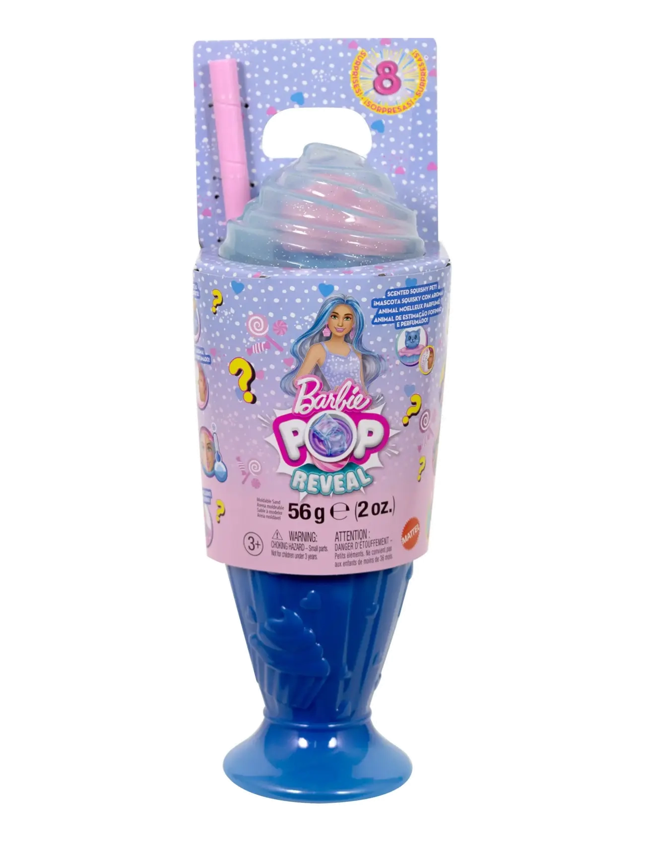 Barbie - Pop Reveal Sweet Treat Series Doll & Accessories Set, Cool Cupcake Fashion Doll & Pet - multi color - 4