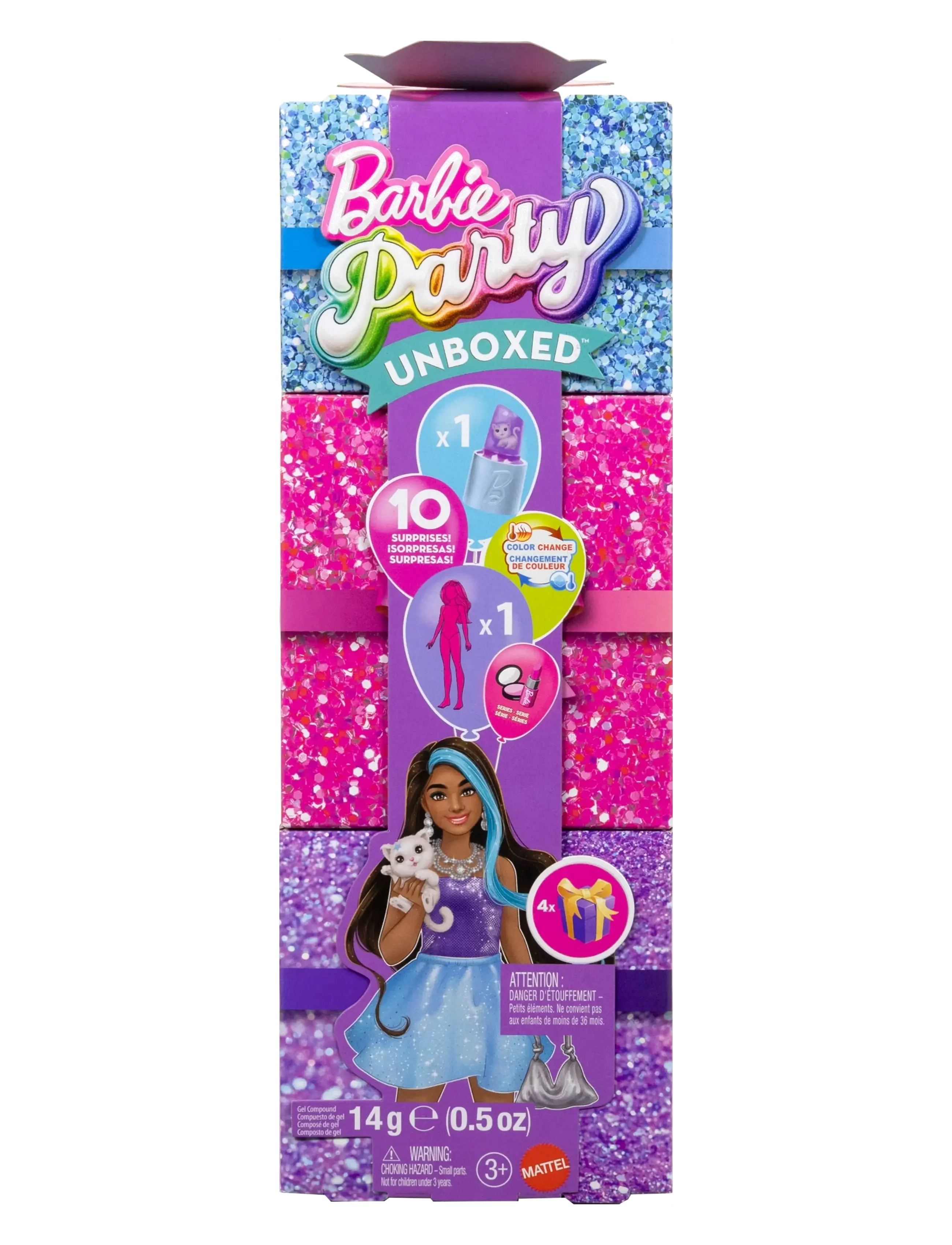 BARBIE Barbie Party Unboxed Barbie Lila Lila - One Size - Kinder