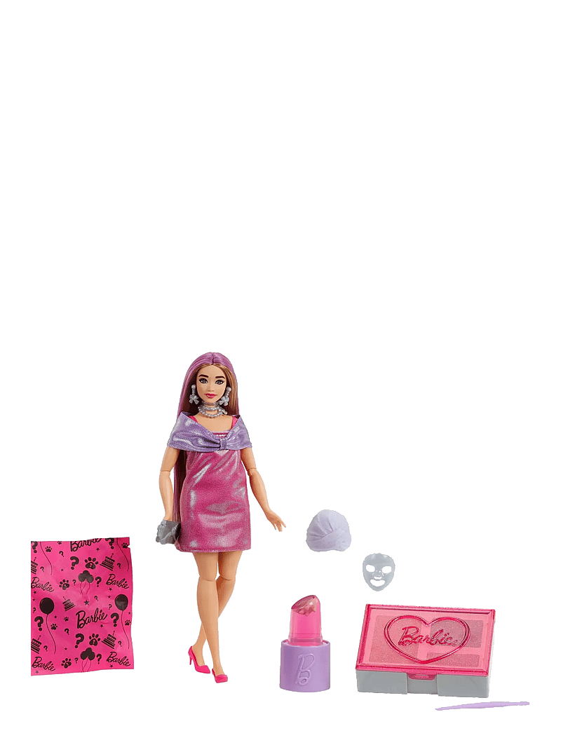 Barbie - Party Unboxed Glam Party Series Pink Sparkle Doll & Accessories with 10 Surprises - dolls - multi color - 1