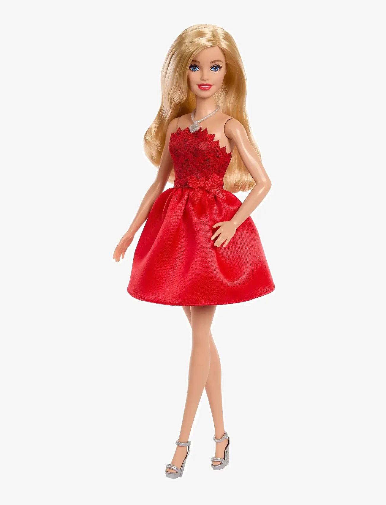 Barbie - Mattel 80th Anniversary Ruby-Red Celebration Fashion Doll Wearing Red Dress with Accessories - dockor - multi color - 1