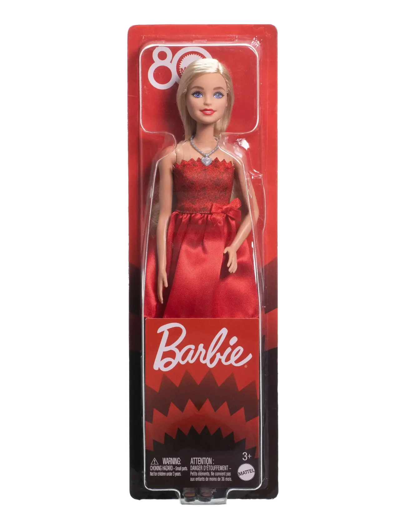 Barbie - Mattel 80th Anniversary Ruby-Red Celebration Fashion Doll Wearing Red Dress with Accessories - laveste priser - multi color - 5