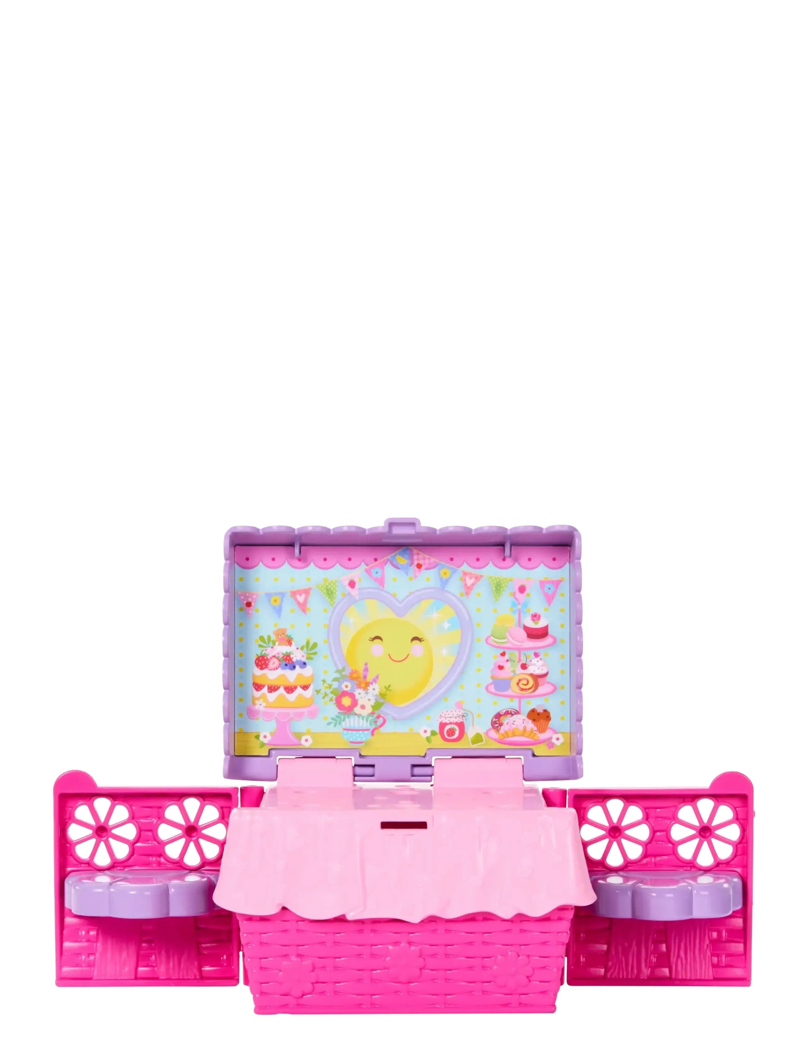 Barbie - Chelsea Family & Friends Club Pop-Up Tea Party Playset with Small Doll & 10+ Accessories - legesæt - multicolor - 3