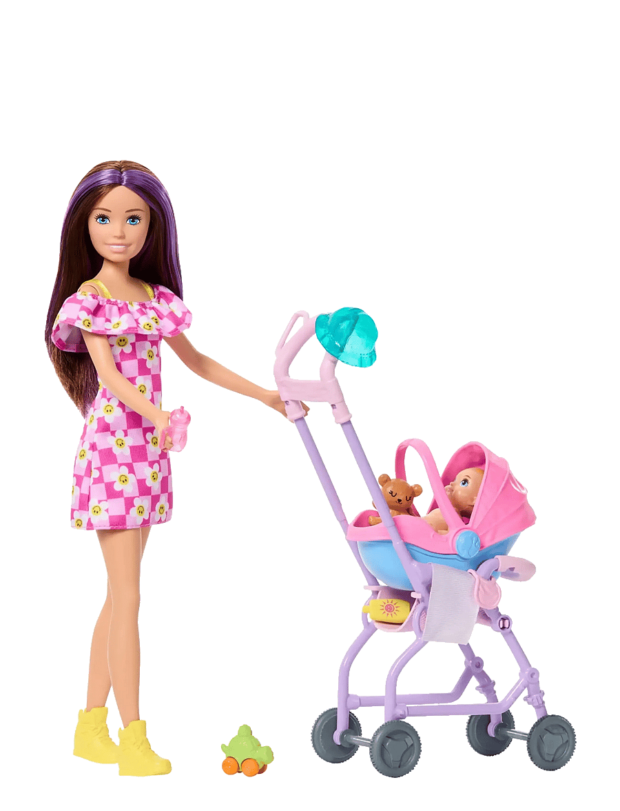 Barbie - Skipper Babysitters Inc. Playset with Skipper Doll, Baby Doll, Stroller & 7 Accessories - multicolor - 0