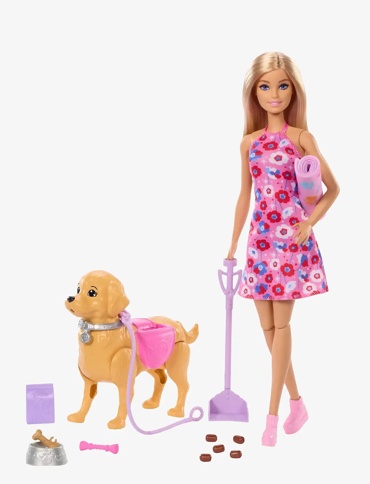 Barbie - “Malibu” Walk & Potty Pup Toy Set - puppen - multicolor - 1