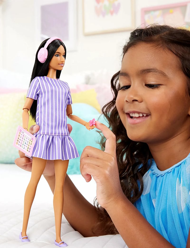 Barbie - Fashionistas Doll #245 in Purple Striped Dress, Autistic with Accessories - puppen - multicolor - 0
