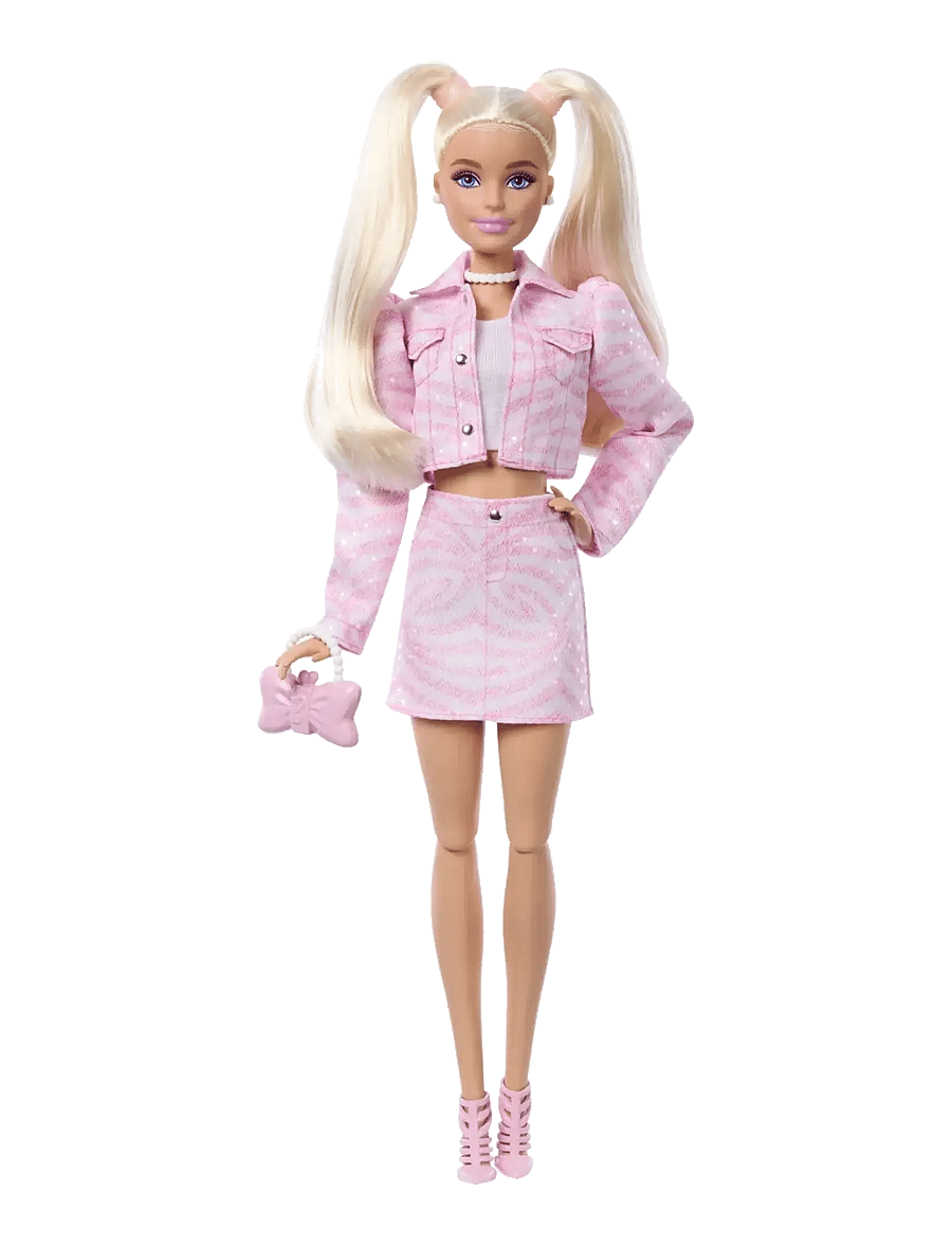Barbie - Deluxe Style Fashion Doll #9 in Matching Pink Denim Jacket & Skirt Set, Blonde - poupées - multicolor - 1