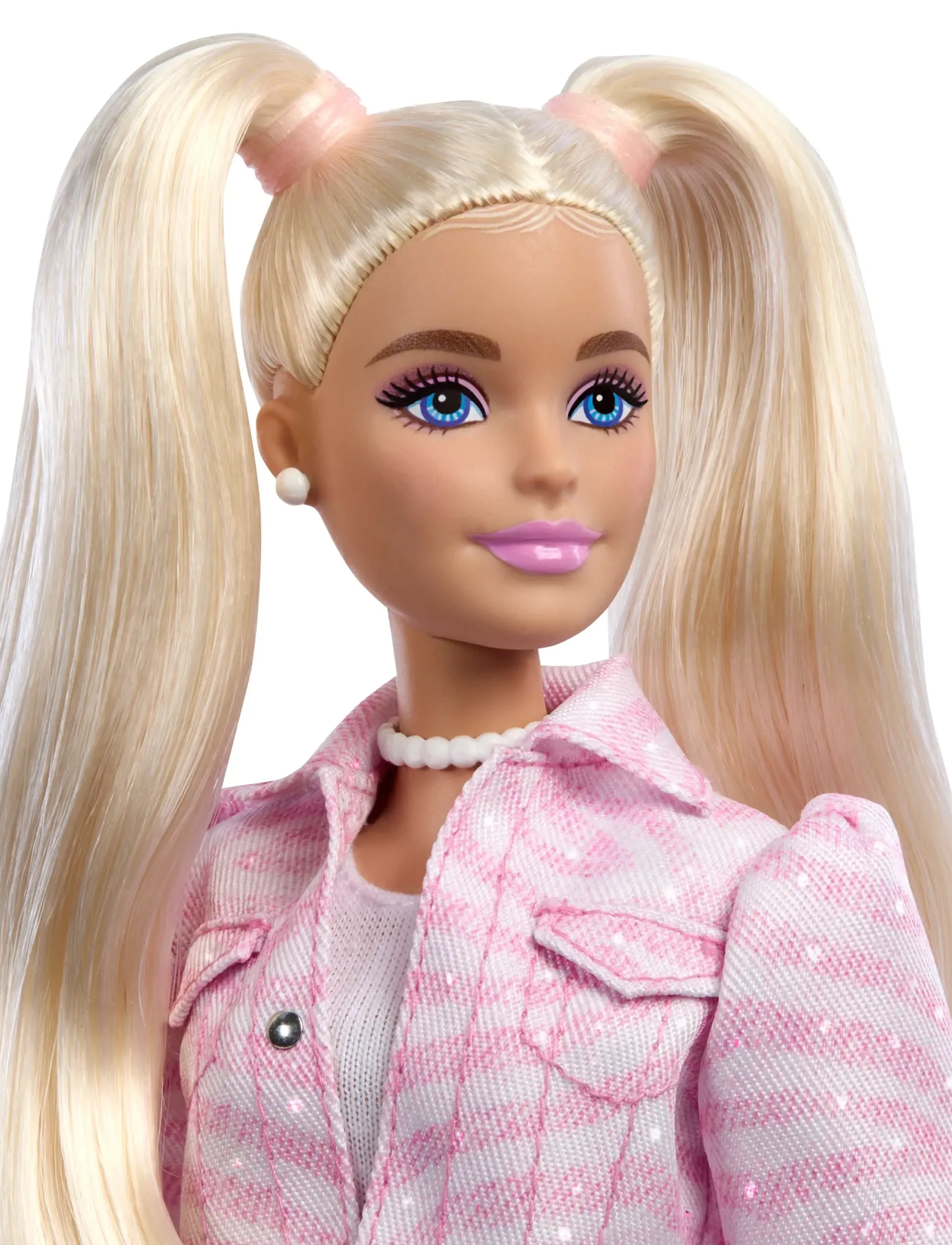 Barbie - Deluxe Style Fashion Doll #9 in Matching Pink Denim Jacket & Skirt Set, Blonde - poupées - multicolor - 5