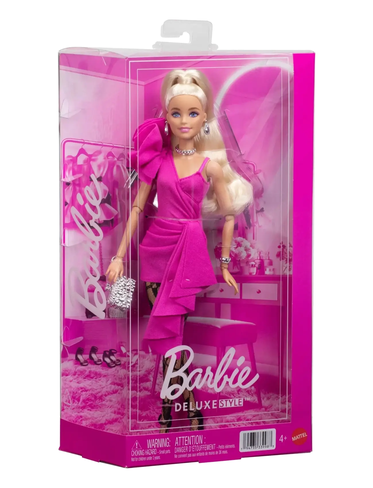 Barbie - BARBIE DELUXE STYLE™ Doll Hot Pink Barbiecore Dress with Lace Tights and Blonde Ponytail - puppen - multicolor - 1