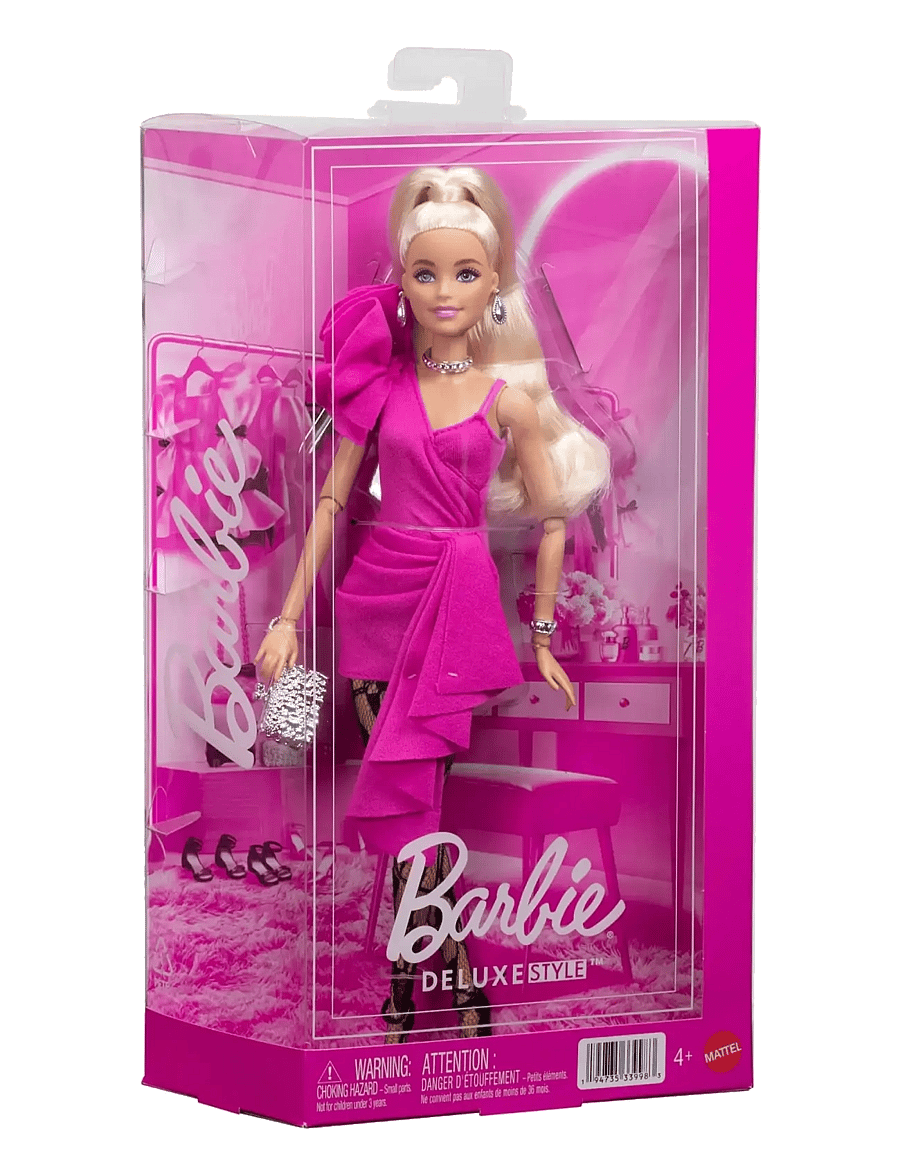 Barbie - BARBIE DELUXE STYLE™ Doll Hot Pink Barbiecore Dress with Lace Tights and Blonde Ponytail - puppen - multicolor - 1