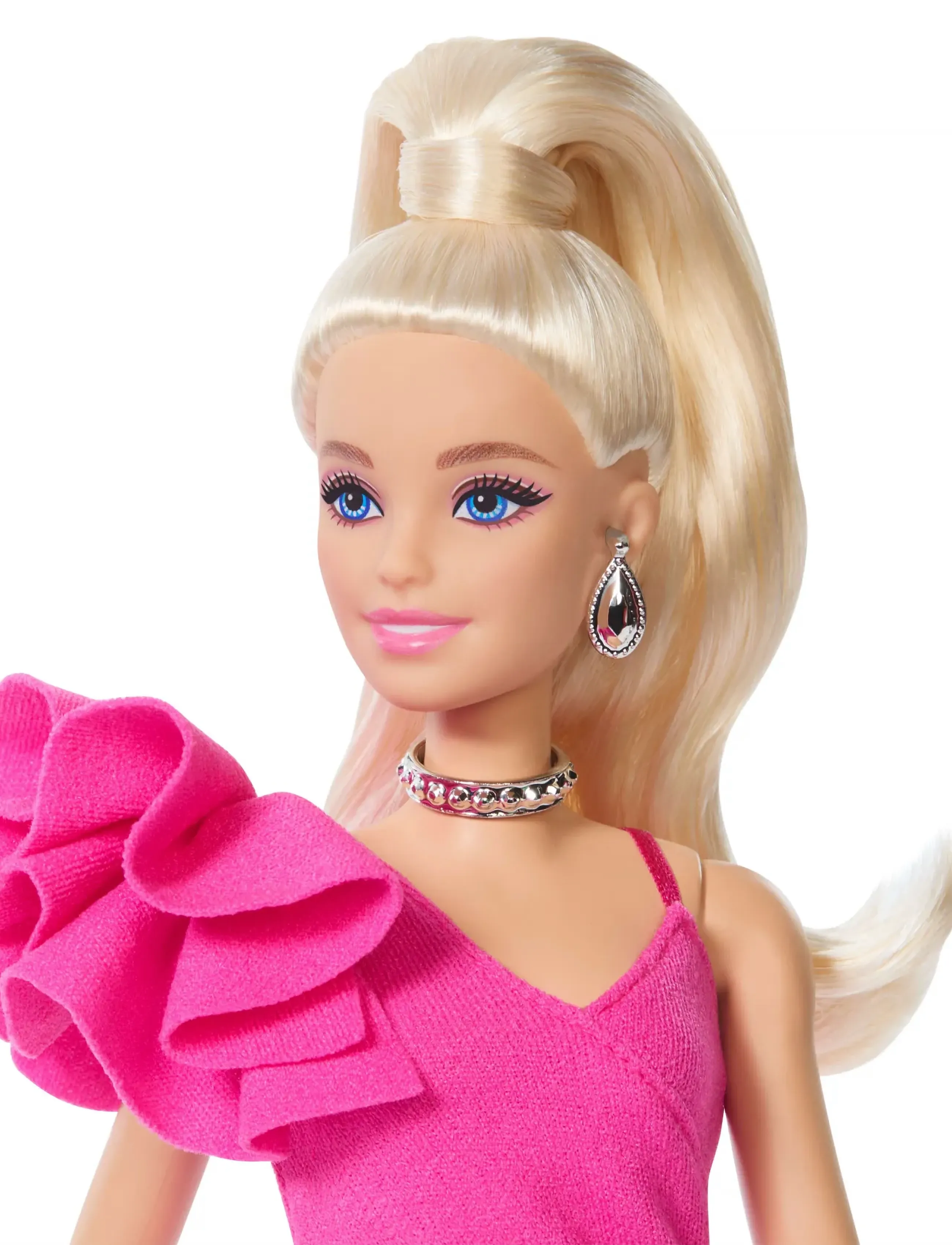 Barbie - BARBIE DELUXE STYLE™ Doll Hot Pink Barbiecore Dress with Lace Tights and Blonde Ponytail - puppen - multicolor - 3