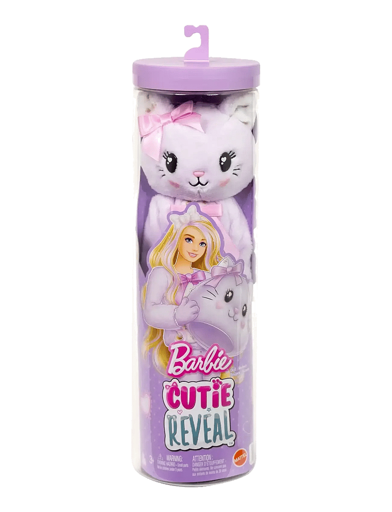 Barbie - Cutie Reveal Doll & Accessories, Cuddly Series Kitten with 10 Surprises - puppen - multicolor - 1