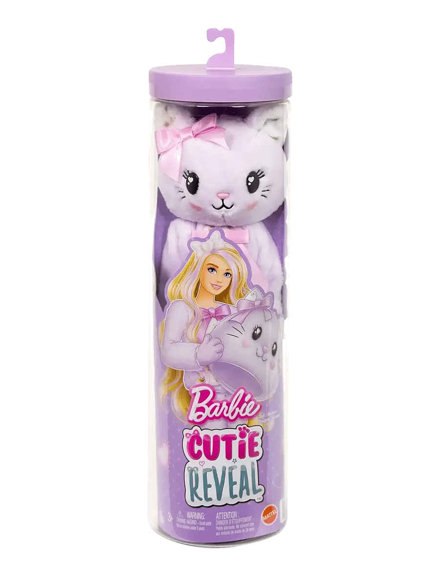 Barbie - Cutie Reveal Doll & Accessories, Cuddly Series Kitten with 10 Surprises - puppen - multicolor - 1