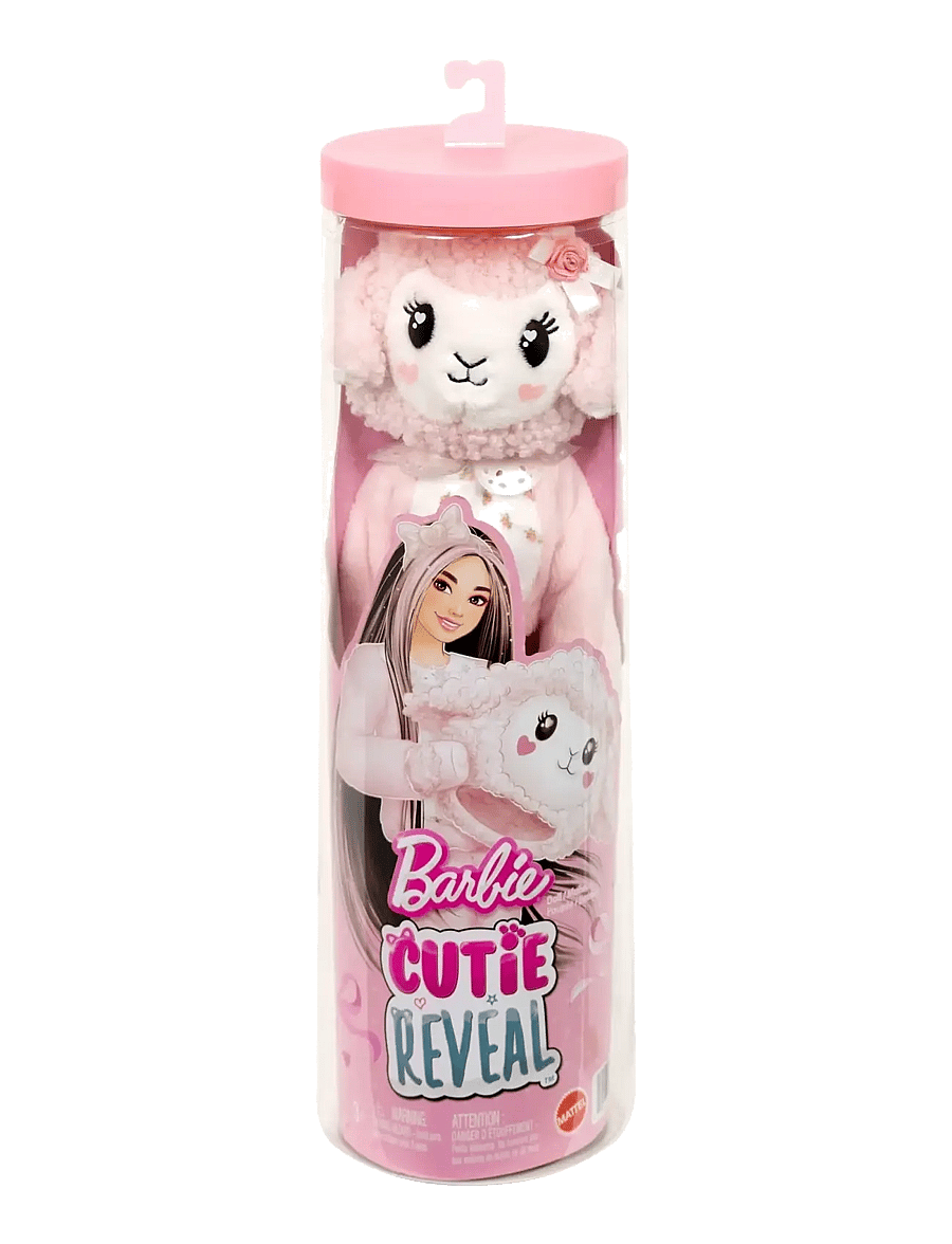 Barbie - Cutie Reveal Doll & Accessories, Cuddly Series Lamb with 10 Surprises - puppen - multicolor - 1