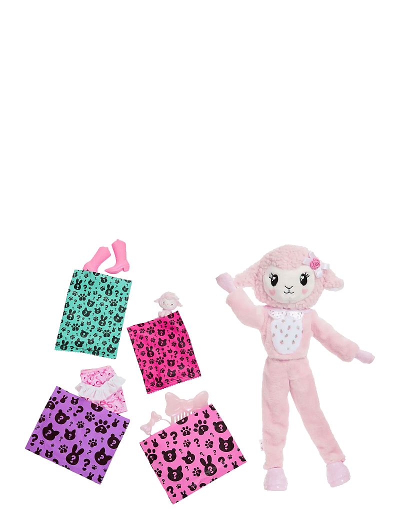 Barbie - Cutie Reveal Doll & Accessories, Cuddly Series Lamb with 10 Surprises - puppen - multicolor - 2