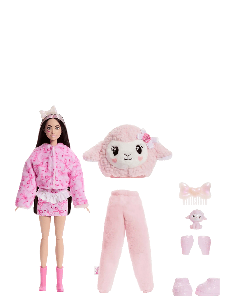 Barbie - Cutie Reveal Doll & Accessories, Cuddly Series Lamb with 10 Surprises - puppen - multicolor - 3