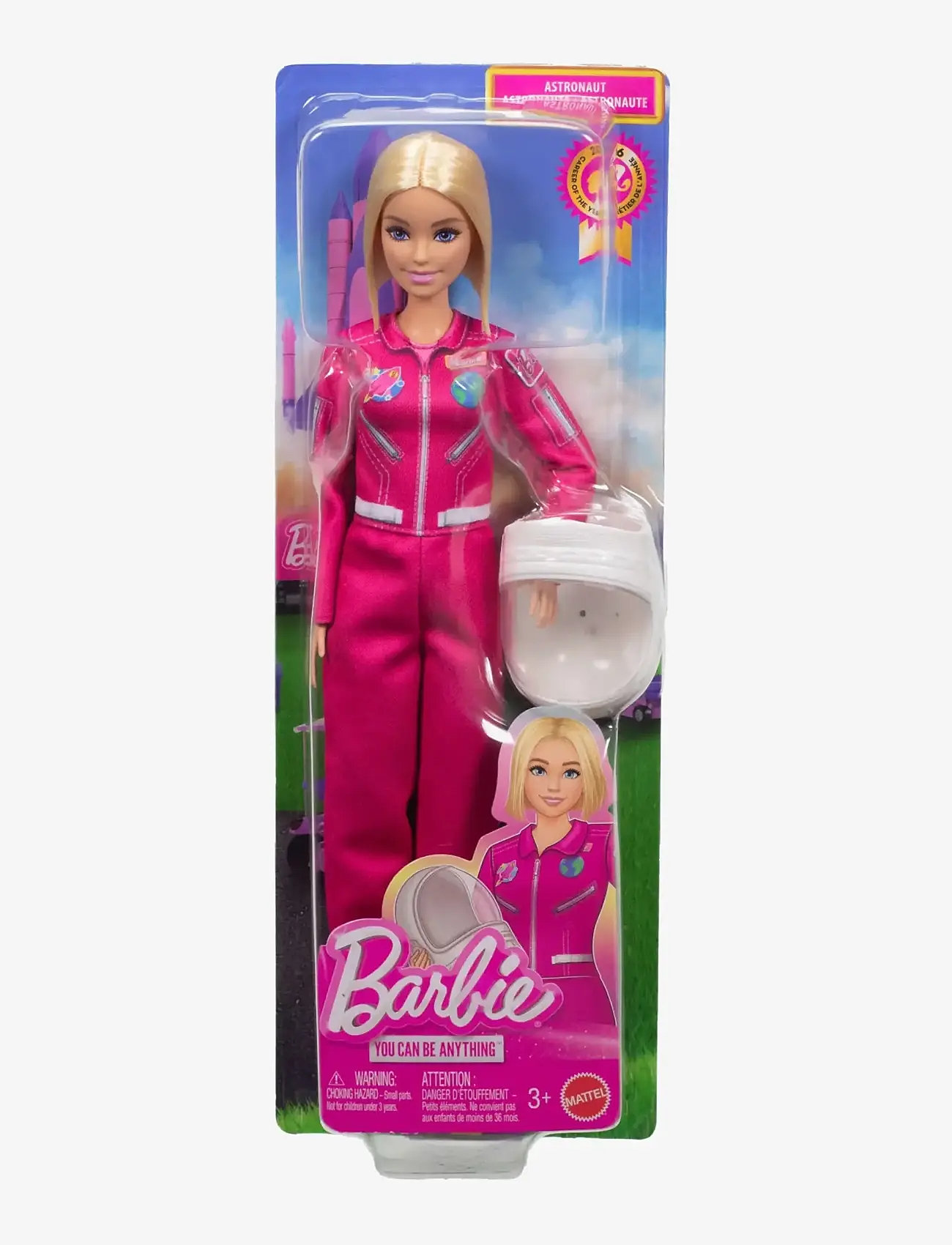 Barbie - Careers Astronaut Doll & Accessory, Fashion Doll Wearing Removable Spacesuit with Helmet - dukker - multicolor - 2