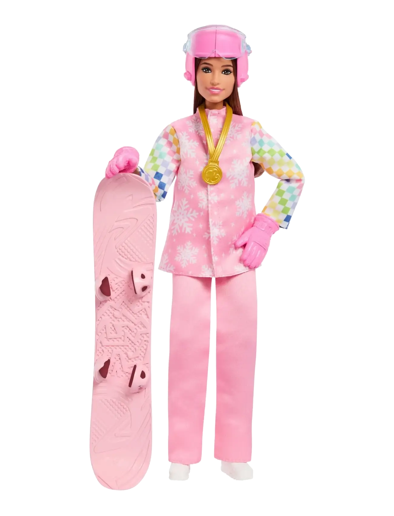 Barbie Careers Snowboarder Doll in Pink Jacket with 10+ Accessories Including Color-Change Snowboard - Legetøj - MULTICOLOR / pink/rose