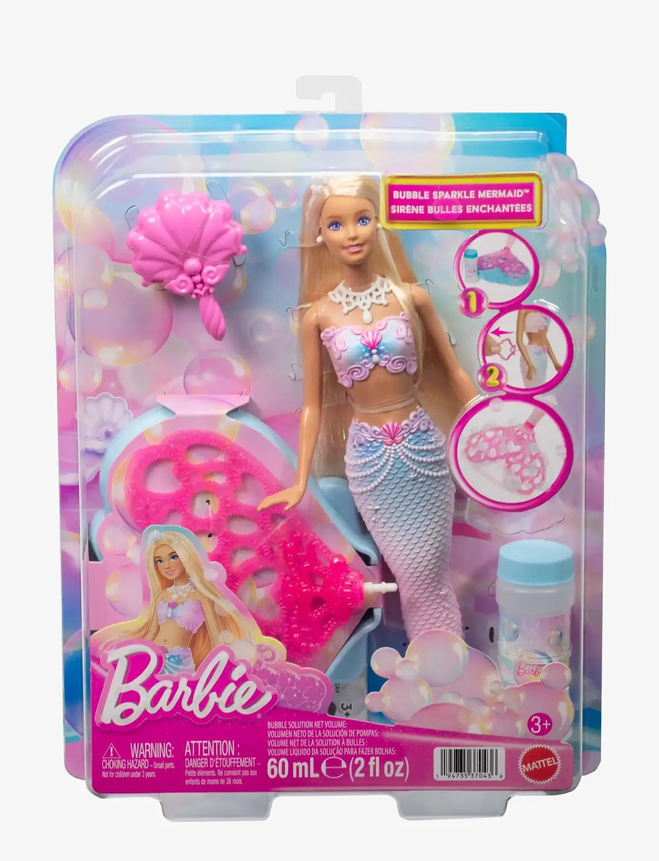 Barbie - Bubble Sparkle Mermaid - puppen - multicolor - 1