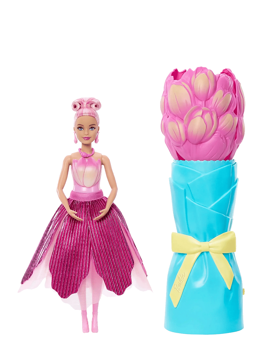 Barbie - Petal Pop Scented Fashion Doll with Pink Tulip Dress, Reveal Accessories like Bunny & More - puppen - multicolor - 1
