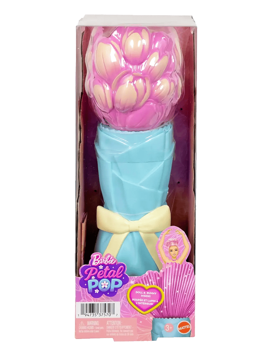 Barbie - Petal Pop Scented Fashion Doll with Pink Tulip Dress, Reveal Accessories like Bunny & More - puppen - multicolor - 2