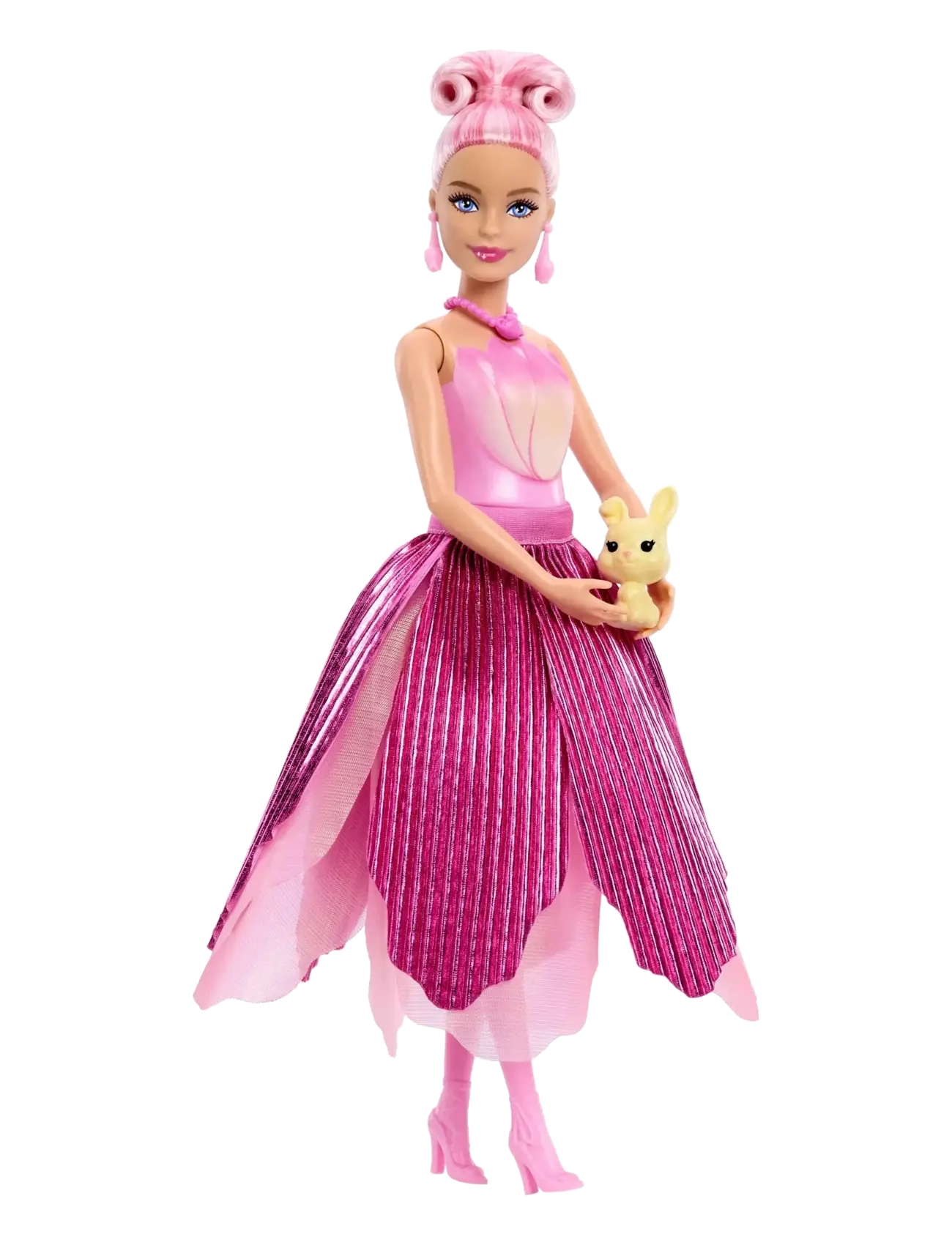 Barbie - Petal Pop Scented Fashion Doll with Pink Tulip Dress, Reveal Accessories like Bunny & More - dukker - multicolor - 5