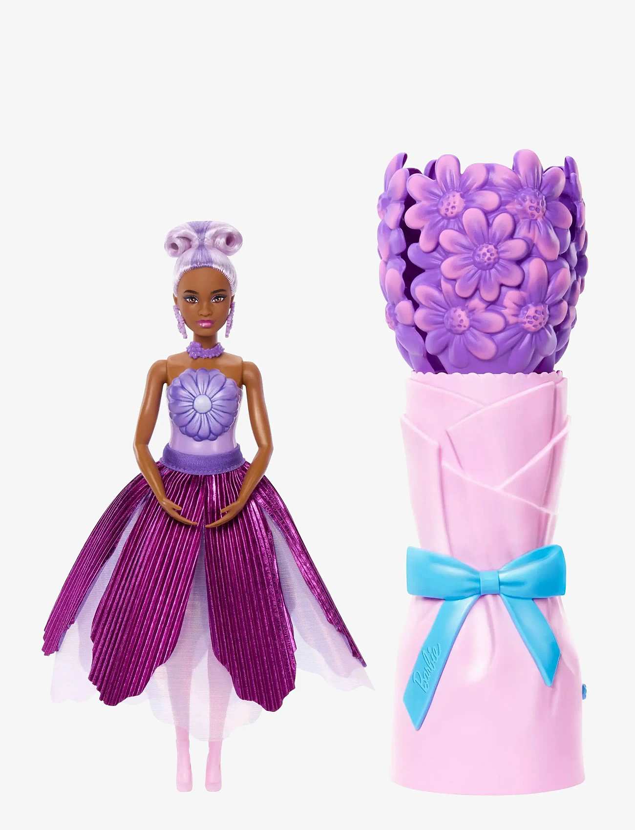 Barbie - Petal Pop Scented Fashion Doll with Purple Dress, Reveal Accessories like Bunny & More - puppen - multicolor - 0