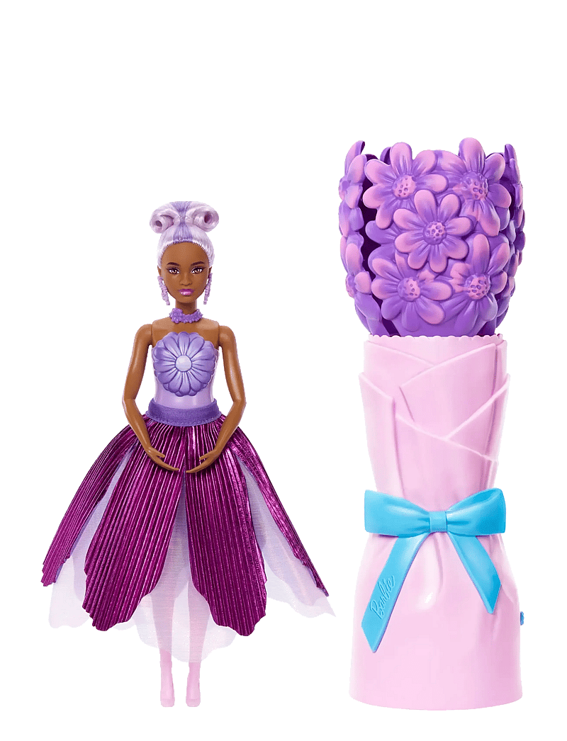 Barbie - Petal Pop Scented Fashion Doll with Purple Dress, Reveal Accessories like Bunny & More - puppen - multicolor - 0