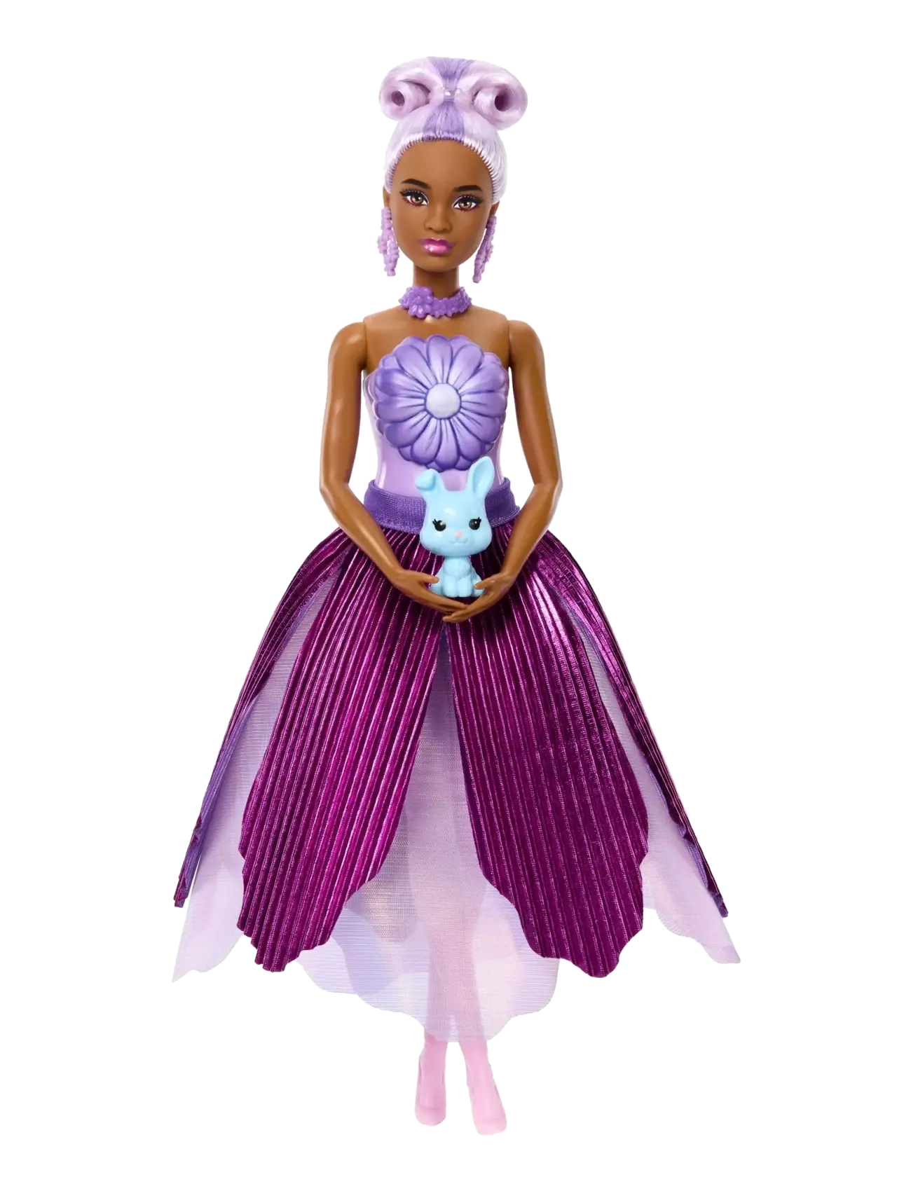 Barbie - Petal Pop Scented Fashion Doll with Purple Dress, Reveal Accessories like Bunny & More - dukker - multicolor - 1